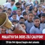 Malatya'da ders zili çalıyor! 139 bin 944 öğrenci bugün okul yolunda 63