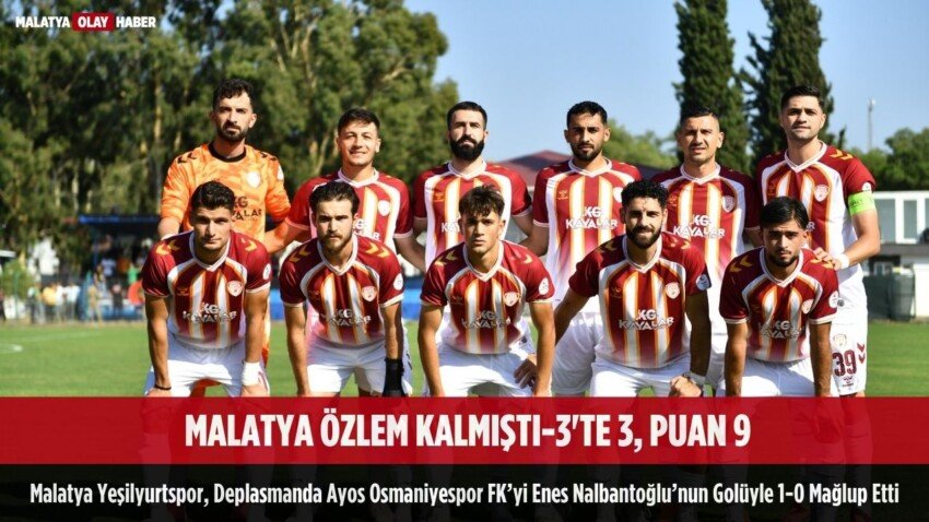 MALATYA YESİLYURT SPOR 3 TE 3 YAPTI…