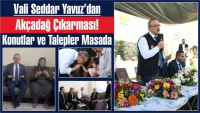 Malatya Valisi Seddar Yavuz, Akçadağ’da bir dizi ziyaret ve inceleme