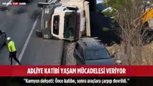 Yolun karşısına geçmeye çalışan Adliye Katibine Kamyon Çarptı 7