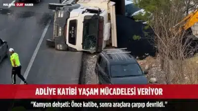 Yolun karşısına geçmeye çalışan Adliye Katibine Kamyon Çarptı 27