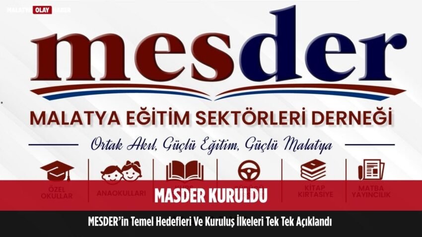 Malatya Eğitim Sektörleri Derneği (MESDER) Kuruluş Hazırlıklarını Tamamladı