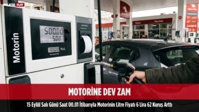 Motorine 6 lira 62 kuruş zam 23