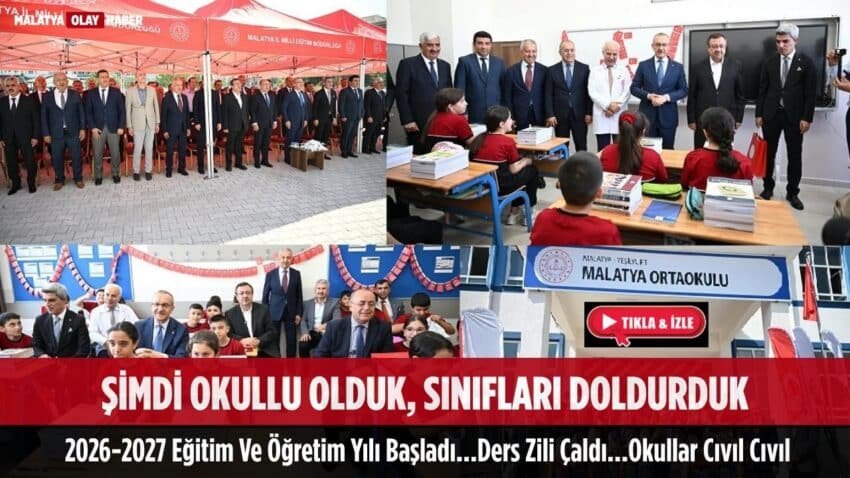 Malatya’da ilk ders zili çaldı