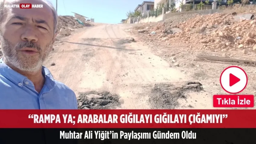 Tecde Muhtarından Yol İsyanı: “Arabalar Gığılayı Gığılayı Çıkamıyı!”