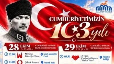 cumhuriyetimizin 103 yili malatya kutlama