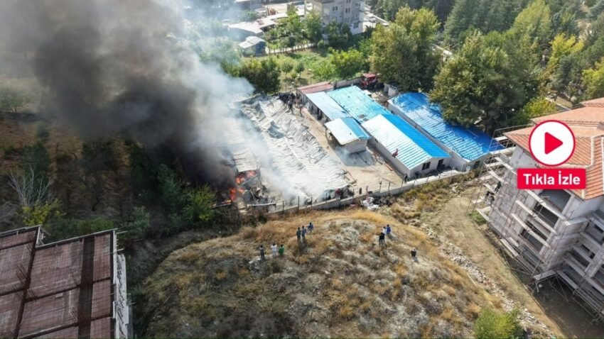 Malatya’da Şantiye Konteynerlerinde Yangın