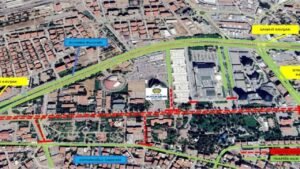 malatya cumhuriyet o cadde trafige kapatiliyor