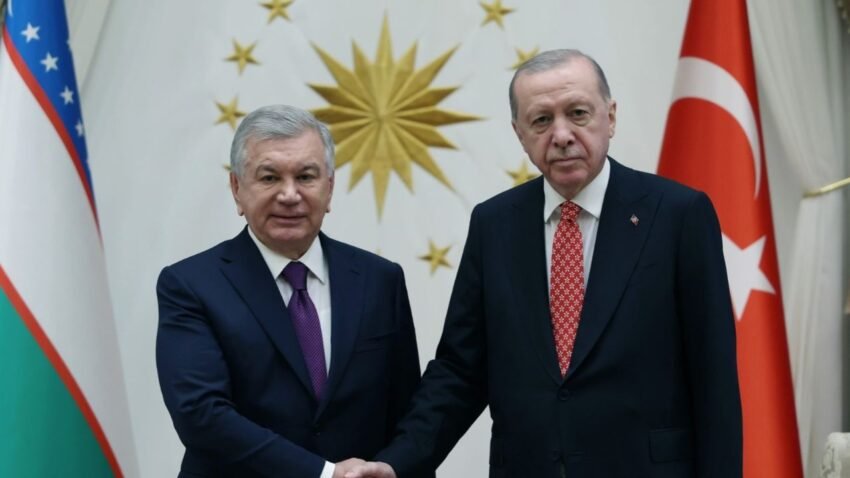 Cumhurbaşkanı Erdoğan, Özbekistan Cumhurbaşkanı Mirziyoyev ile görüştü